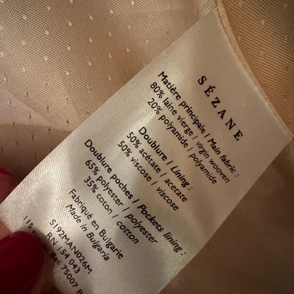 Sezane Johnson Coat - Size 38 - Picture 9 of 10